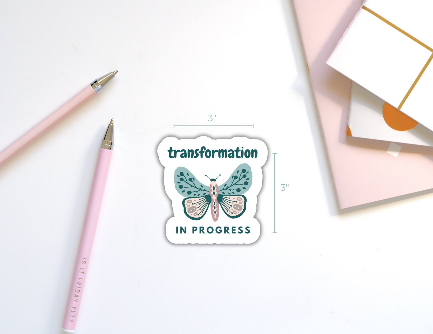 Transformation In Progress Butterfly Sticker